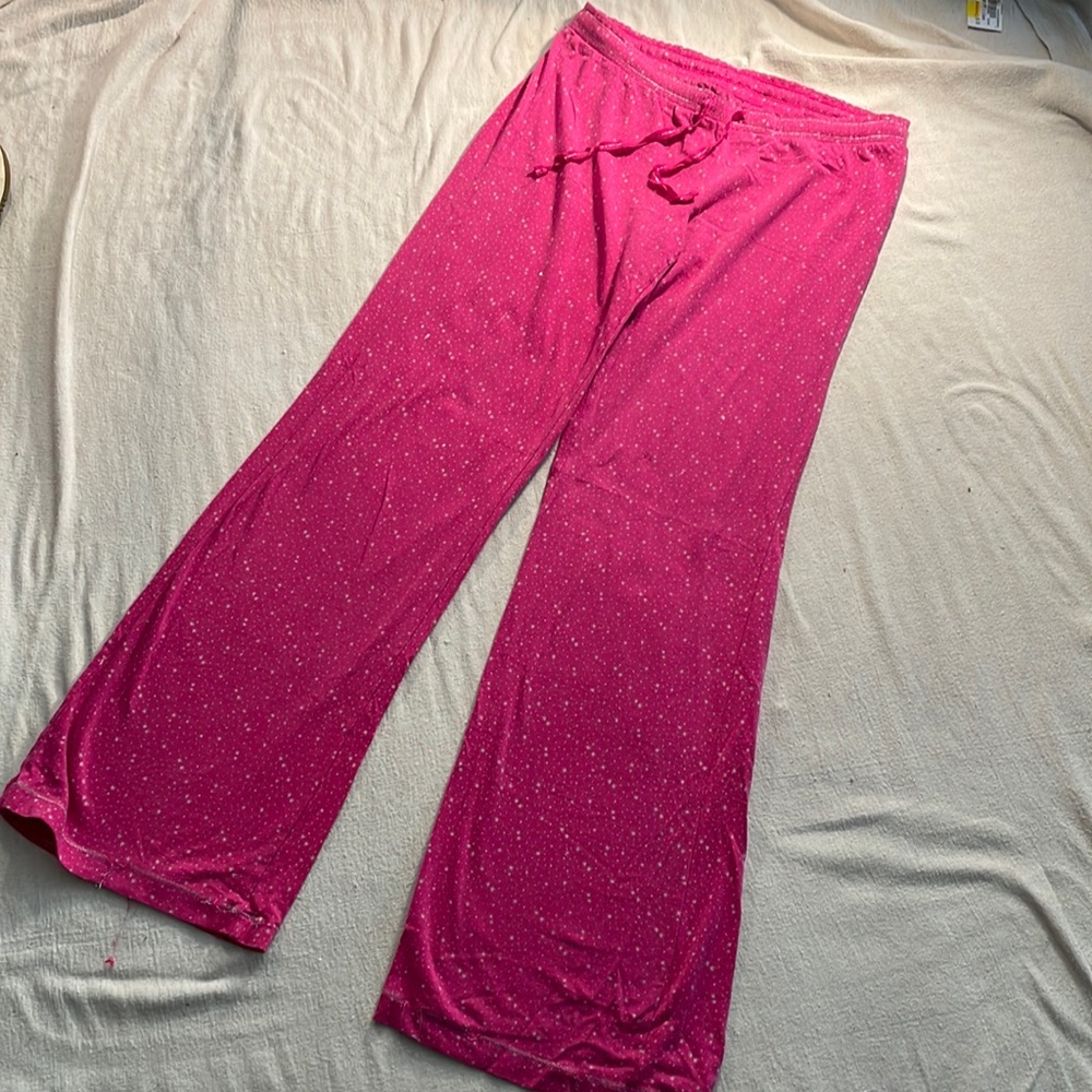 Victoria Secret pj’s sweats, pink with white stars size s/p